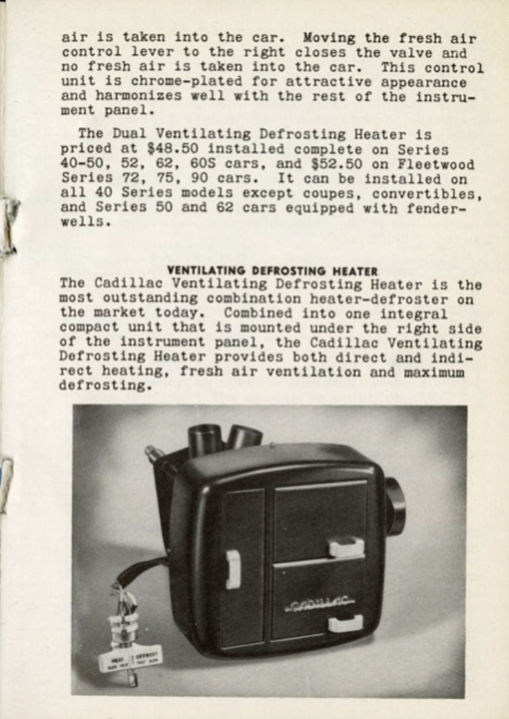 1940 Cadillac LaSalle Accessories Brochure Page 1